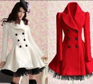 Images of Red Dress Coat - Reikian